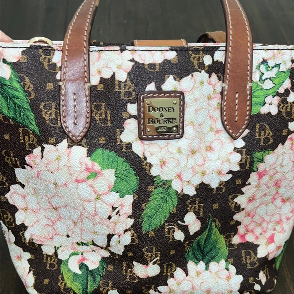 Dooney & Bourke Floral Tote - Brown and Green - Picture 2 of 9